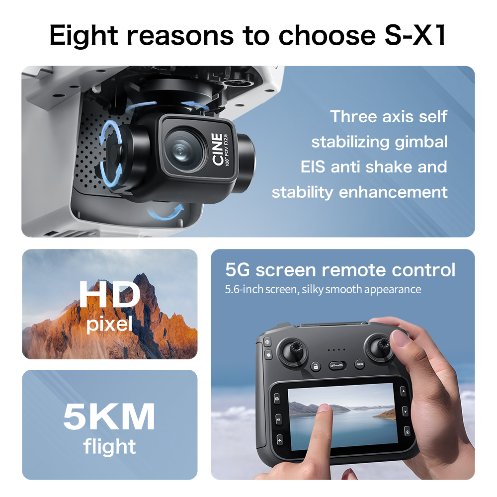 S-X1 MAX GPS-Drohne mit 3-Achs – Drone Gimbal 3 Axis Bewertung und Preis